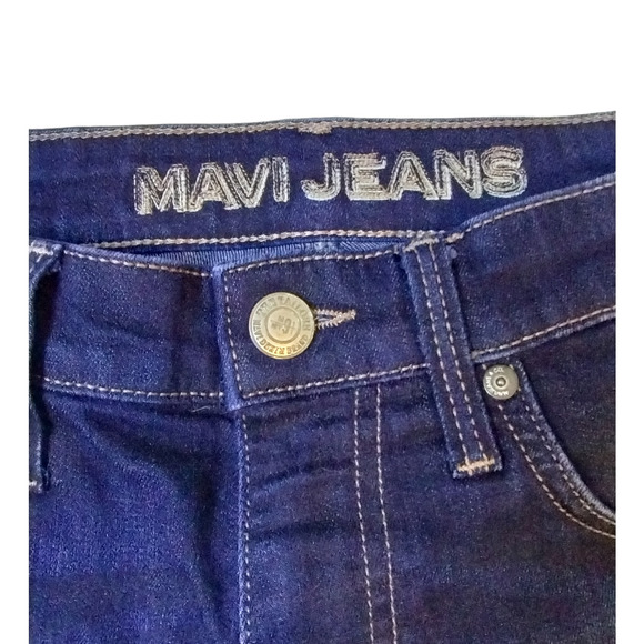 Mavi Jake Slim Leg Dark Wash Slightly Distressed Jeans, Size 31/32 - Picture 2 of 9